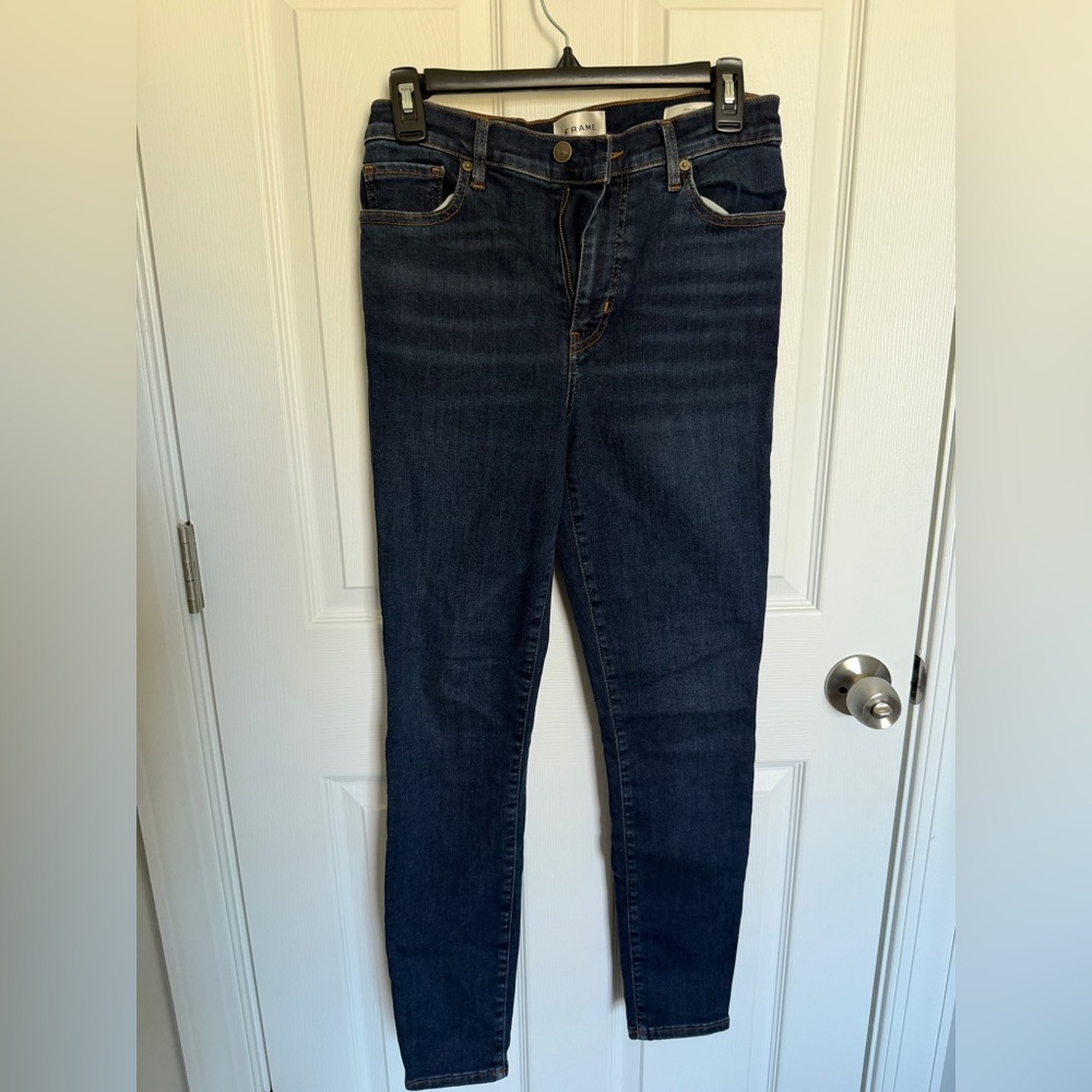 Frame Denim Dark Blue Skinny Jeans